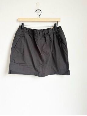 NWT prAna Double Peak Skort Charcoal Gray Skirt Short 4